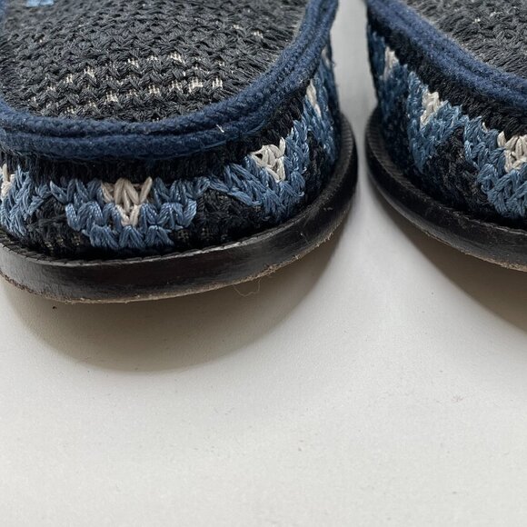 Tabitha Simmons Blakie Sol Blue-Multi Crocheted Slip On Loafers Women's 7.5 - Picture 12 of 13